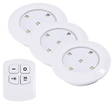 UKCOCO 3st Nachttischlampe Flur Deckenleuchte Dimmbare Schrankbeleuchtung Led-puck-licht Treppenlampe Kabellose Led-lampe Pat Nachtlampe Decken-touch-lampe Ferngesteuerte Lichter Batterie