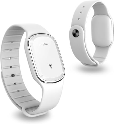 MoskitoPro Bracelet,Mosquito Repellent Bracelet,Ultrasonic Anti-Mosquito Wristband Electronic Repeller Bands Watch Pest Control ​Insect Guards USB Charging/Waterproof for Children and Adults (White)