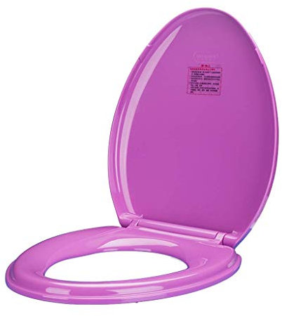 DLAZUM Toilettensitz mit Schnellverschluss, Absenkautomatik, langsames Scharnier, antibakterieller Klodeckel für Badezimmer (lila) (Pink) (lila)