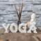 Schriftzug Yoga - Buddha Figur - Spirituelle Deko - Spirituelle Geschenke