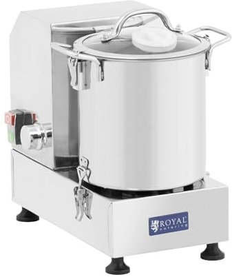 Royal Catering Tischkutter 1600 - 3200 U/min 6 l 1200 W Küchenkutter aus Edelstahl Kutter-Küchenmaschine Gastro-Kutter