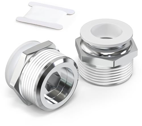 TAILONZ PNEUMATIC Blanc Raccords filetés mâles 8mm OD x 1/2 BSP PC8-04 (pack de 2)