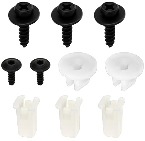 VGOL 10pcs Auto Frontstoßstange Kotflügel Befestigung Clip Kit Ersatz Kunststoff Metall Schrauben und Unterlegscheiben Kompatibel mit Ford MK6 2002-2008 Fiesta ST150 Zetec S