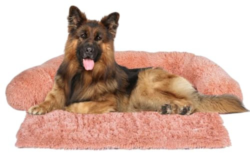 pfoten&nasen® Hundebett Sofa [Rosa, M - 90x80cm], Sofabett Hund, Sofaschutz Hund, Wasserdicht Hundematte Waschbar, Hundekissen für Große, Mittelgroße und Kleine Hunde, Hundesofa.