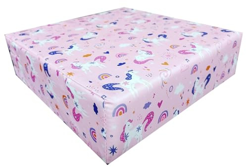 Toddler Booster Seat Cushion with Adjustable Straps and Washable Removable Cover Portable Dining Chair Pad for Kids and Baby - Travel-Friendly Seat Pads for Table Height Increasing [Unicorn]