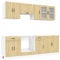 vidaXL 8-TLG. Küchenschrank-Set Kalmar Sonoma-Eiche Holzwerkstoff, Küchenzeile Einbauküche, Schrank-Set, Unterschrank, Küchenschrank, Hängeschrank