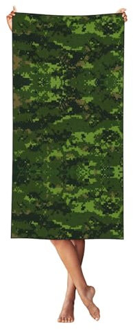 VPPUR Sommer-Badetücher mit digitalem Camouflage-Druck, süßes Strandtuch, schnell trocknend, leicht, für Reisen und Reisen