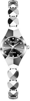 Silverora Armbanduhren Damen Diamant Damenuhren: Glänzende Strass Wasserdicht Analoge Quarzuhren Facettiertem Glas Uhren mit Edelstahlarmband Geschenke für Frauen Silber