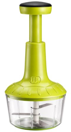 VENTEO - Stabmixer / Mixer | Manueller Zerkleinerer mit Kolben | Zerkleinerer für Küche, Druck, für Gemüse, Obst, Kräuter | Küchenhelfer für die Zubereitung von Küche, vielseitig, zum Schneiden zu