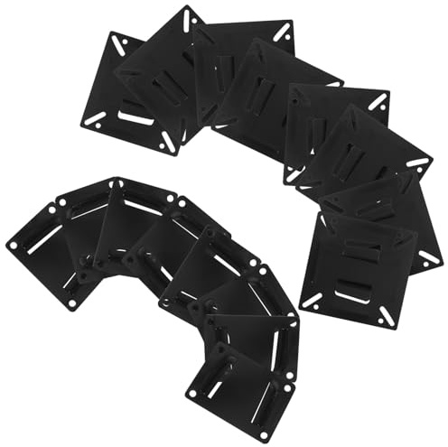 OATIPHO 8pcs Wall Mount Bracket Hanger Monitor Mount Heavy Duty DIY Adjustable Iron Display Support for 14-24 Inch Tvs Monitors Digital Photo Frames Home Office Use Black