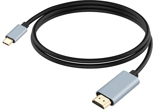 ELFJMZP Cavo da USB C a HDMI 4K a 30Hz, 1 m, adattatore da tipo C a HDMI per laptop, telefono, tablet, specchio a monitor TV proiettore