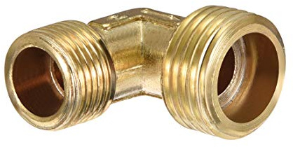 sourcing map Air Compressor Pipe Fitting 90 Degree Elbow Connector L Shape 3/8 BSP Male to 1/2 BSP Male