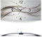 ARTLAND Wanddeko Wanduhr ohne Tickgeräusche Alu Funkuhr 60x30 cm Eckig Lautlos 3D Design Kunst Welle Abstrakt Modern Silber K5ZO
