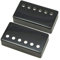 Kaish Lot de 2 capots de micro Humbucker en laiton pour guitare avec espacement entre les pôles 49,2 mm/52 mm Compatible avec la plupart des Gibson Les Paul Chromé/noir/doré 49.2/52mm noir