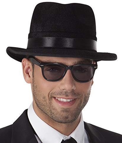 Schwarze Sonnenbrille Coole Gangster Brille Kostümzubehör Partybrille Mafia Mottoparty