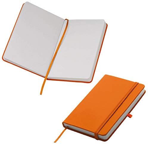 Notizbuch / DIN A6 / 160 S. / blanko / samtweiches PU Hardcover / Farbe: orange