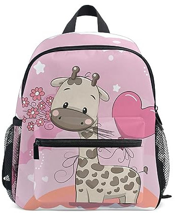 Kinderrucksack Mädchen Junge Kindergarten, Niedliche Cartoon Giraffe Lässig Mini Backpack Büchertasche mit Brustgurt