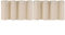 PiccoCasa 2er Set Gardine für Küche Polyester Scheibengardine Kurzgardine Blickdicht Kleine Gardine Beige 46H x 132B cm