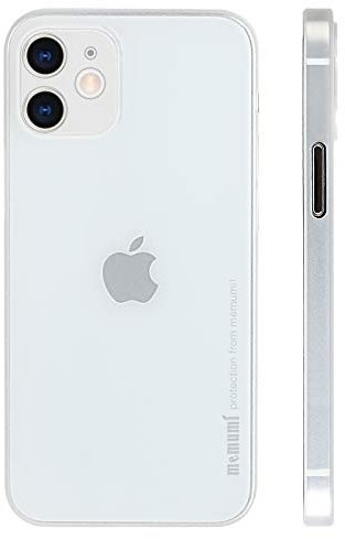 memumi Hülle für iPhone 12 mini, Mehrweg 0.3 mm dick, Slim Fit, Mattes Finish [Stoßfest, rutschfest, Kratzfest]. Schutzhülle Extra Dünn Hardcase für iPhone 12 mini Trans-Weiß (5.4 inch, 2020)
