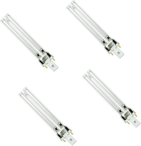 Pack of 4 UV Light Bulbs lamp 5W 7W 9W 11W 13W, Replacement Bulb for UV PLS Replacement Bulbs for UVC Pond Filters and clarifiers (11)…