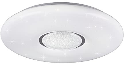 Reality Leuchten WiZ LED Deckenleuchte Lia R65051000, 20 Watt RGBW LED mit 16 Mio. Farben + 64.000 Weißtöne + 18 Licht-Szenen, Steuerung über App + Sprachsteuerung + Wandschalter