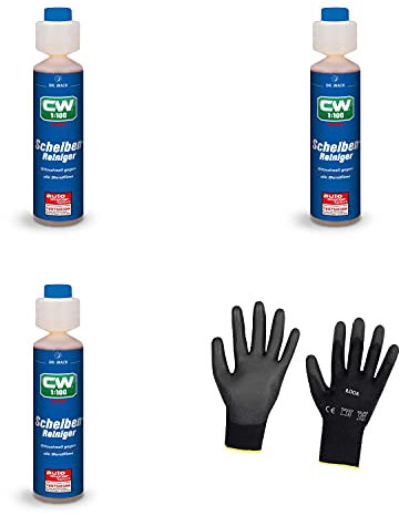 ILODA Schutzhandschuhe + 3xDr.Wack CW 250ml Super Scheibenreiniger