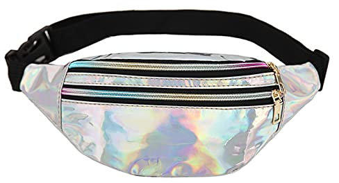 rebirthsame Holografische Gürteltasche, Farbe, Verstellbare Sport-Hüfttasche, Laufen, Wandern, Reisen, Training, Hund, Zu Fuß, Hüfttasche