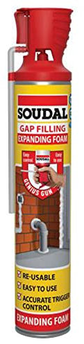BC Profiles Soudal Premium DIY PU Gap Filling Expanding Foam Genius Gun, Fast Curing High Filling Capacity - 750ml