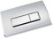 Excel Home Toilet Flush Plate Replacement - Dual Button Toilet Flush Plates - Pneumatic Technology - Fingerprint Resistant Compatible with Air Houses - Rectangular Push Button Design (Chrome)