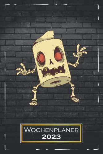Wochenplaner 2023: A5 (6x9) | Softcover | 1 Woche auf 2 Seiten | mit Monatsübersicht & Kontakttabelle | Fun Klopapier Motiv | qd2
