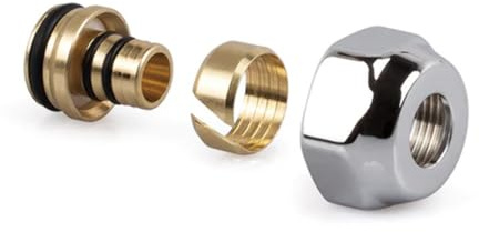 Dianhydro Raccordo per Tubo Multistrato 16 x 24/19, Acciaio Inossidabile, 1.5mm, Classe 2B, 1 Pezzo