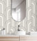 GAULAN - 681292 Papier Peint Vinyle lessivable géométrique Blanc en Relief avec Lignes métallisés pour Mur Salon Cuisine Bain Couloir Salle à Mange - Rouleaux de 10 m x 0,53 m