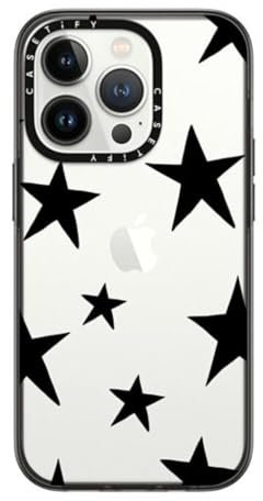 CASETiFY Compact iPhone 14 Pro Case [2X Military Grade Drop Tested / 4ft Drop Protection] - Stars Black - Clear Black