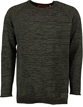 TOM COLLINS Herren Strickpullover Feinstrick mit Rundhalsausschnitt Nusupi