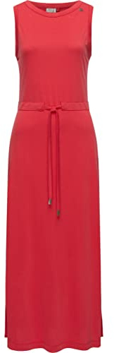 Ragwear Damen Kleid Sommerkleid langes Maxikleid Giggi Red Gr. L