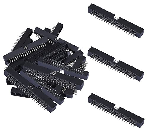 Pzsmocn 20 Stück IDC 2 * 20 Zweireihig 40 Poliger Box Steckverbinder Männliche Buchsenklemmen 2,0 mm Rastermaß, JTAG ISP 40 Poliger Gerade Einführen Adapter Buchsenklemmen für PCB Elektronikprojekte.