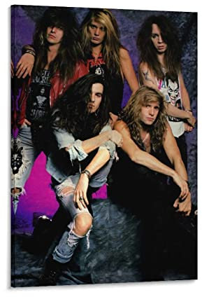 JEYUAN Poster und Drucke 60 * 90cm Senza Cornice SKID ROW Retro American Rock Band Tutti i membri Soggiorno Poster Camera da letto Pittura