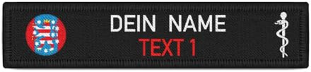 SANITÄTER Thüringen Namen-Schild Patch RS NFS Freistaat Feuerwehr #43007