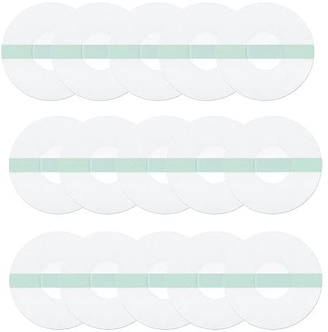 DAZISEN 15PCS Transparent Adhesive Patches - Freestyle Libre Sensor Covers Waterproof Breathable Sensor Patchs Glucose Monitor Patch for Swimming Bath