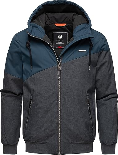 Ragwear Herren warme Winterjacke kurz mit Verstellbarer Kapuze Wings S-3XL