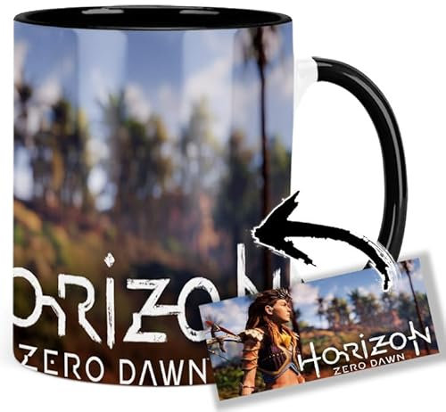 Horizon Zero Dawn Aloy A Tasse Innen & Henkel Schwarz Keramikbecher Mug