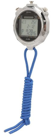 Elektronischer Digitaler Sport-Stoppuhr-Timer, 3-reihige 200-Runden-Stoppuhr, Metall, ABS, Multifunktions-Stoppuhr, Sport-Timer