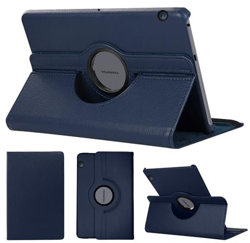 SWEIMEN 360° Rotating Case for Huawei MediaPad T5 10 Tablet Multiple Angle Adjustable Stand Flip Cover