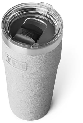 YETI Rambler Stackable Pint, Vacuum Insulated, Stainless Steel with MagSlider Lid, Grey Stone