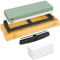 RISEMART Knife Sharpening Stones Set, Professional 1000 6000 Grit Whetstone for Sharpening Knives with Flattening Stone, Non-Slip Base, Angle Guide (5 Pcs)