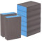 sourcing map 8pcs Sanding Sponge Blocks #280 (2000-2500 Grits) Wet/Dry Hand Sanding Sponges, 100x70x25mm Foam Sanding Block Pad for Polishing Kitchen Metal Wood Drywall Furniture, Brown&Blue