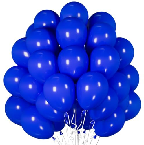 Luftballons Dunkel Blaue, 60 Stück 12 Zoll Dunkelblaue Latex Ballons, Matte Tiefblaue Helium Ballon Partyballon für Geburtstag Jungen Männer Babyparty Hochzeit Baby Dusche Feier Party
