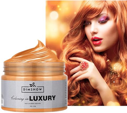 Oranges temporäres Haarwachs, verrücktes orangefarbenes Haarfarbenspray vorübergehend, waschbare einmalige Haarfarbe, auswaschbare Haarfärbemittel, Sofort-Styling-Haarpastenschlamm