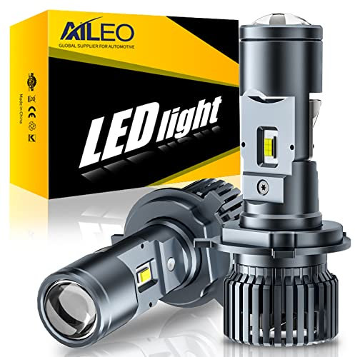 Convertitore kit faro a LED H4 AILEO, risolve il problema della dispersione della luce del faro a LED con proiettore, per auto e moto, 110W 6500K 20000LM