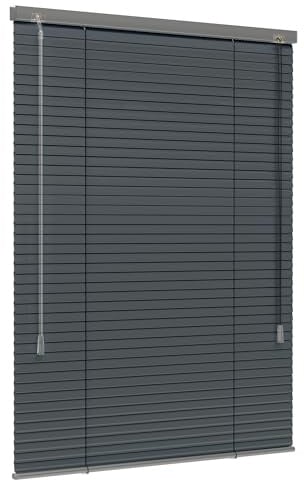 Jalousiescout Lightless Alujalousie, 75 x 220 cm (BxH), Dunkelgrau matt | Verdunkelungsrollo mit innovativer Verdunkelungstechnik, Klemmmontage ohne Bohren